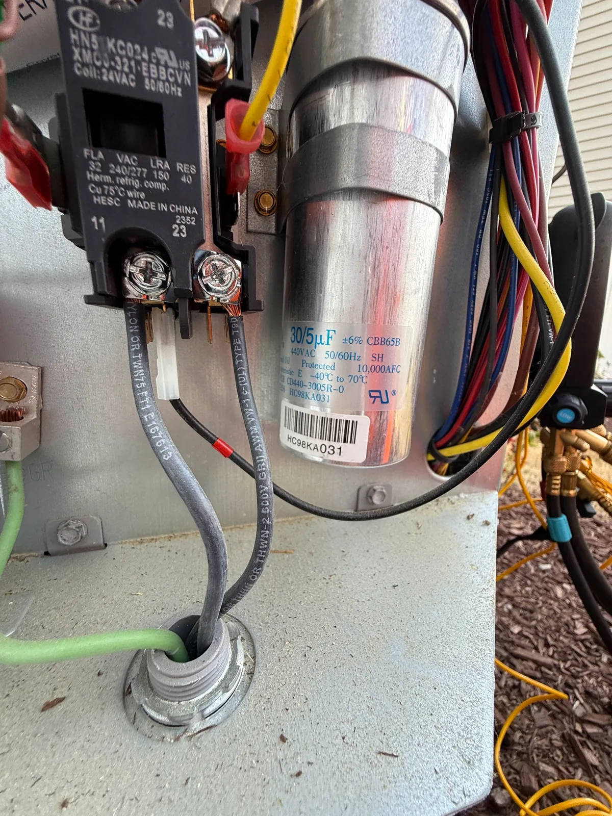 After: capacitor and contactor replaced