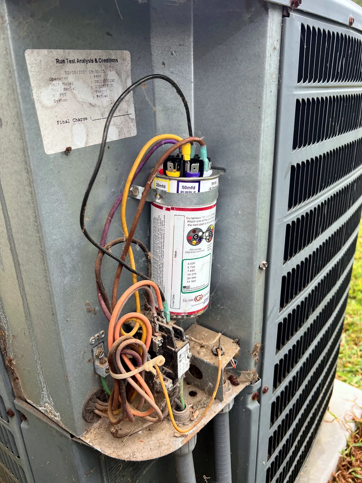 After: replacement capacitor installed