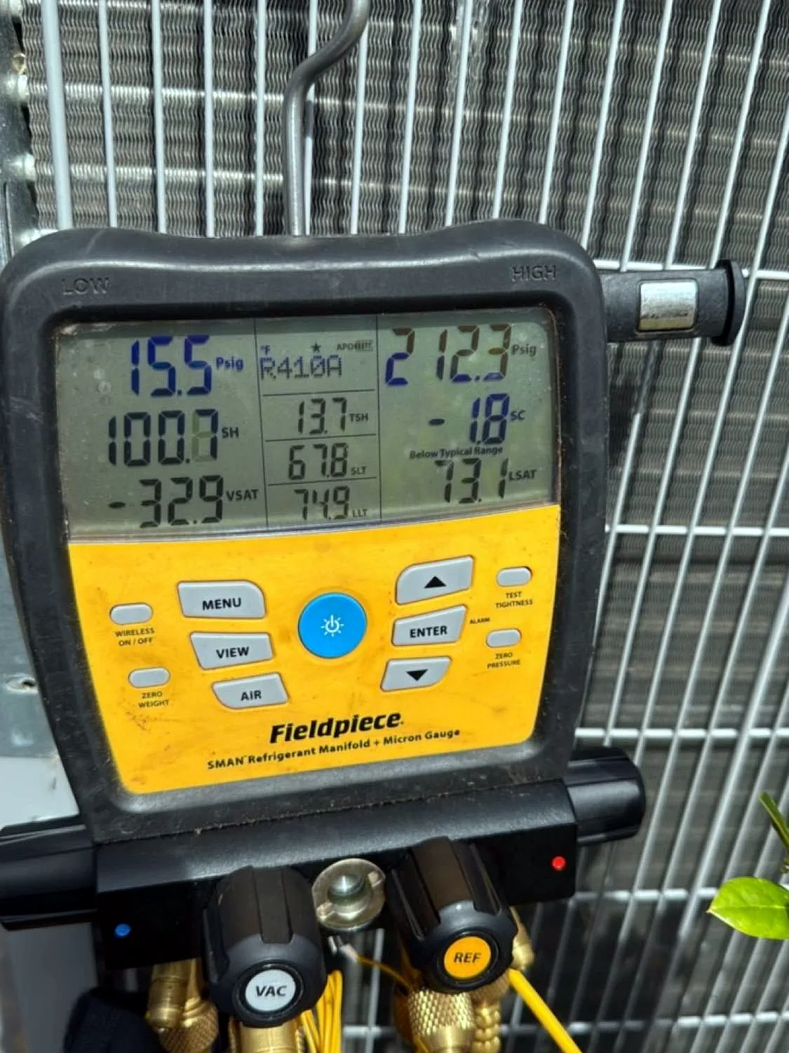 Refrigerant pressures checked on every AC call