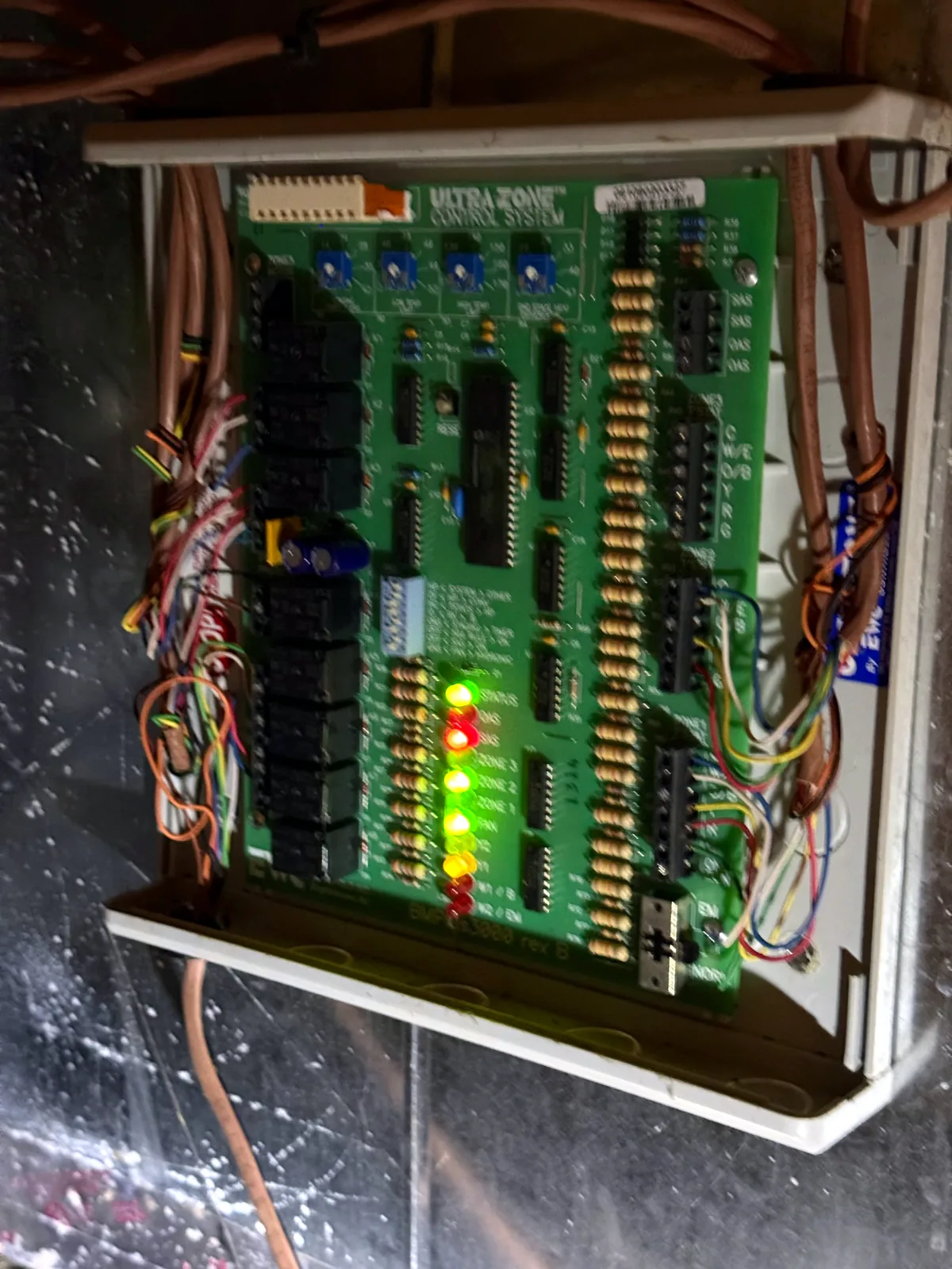 Zone board with status LEDs
