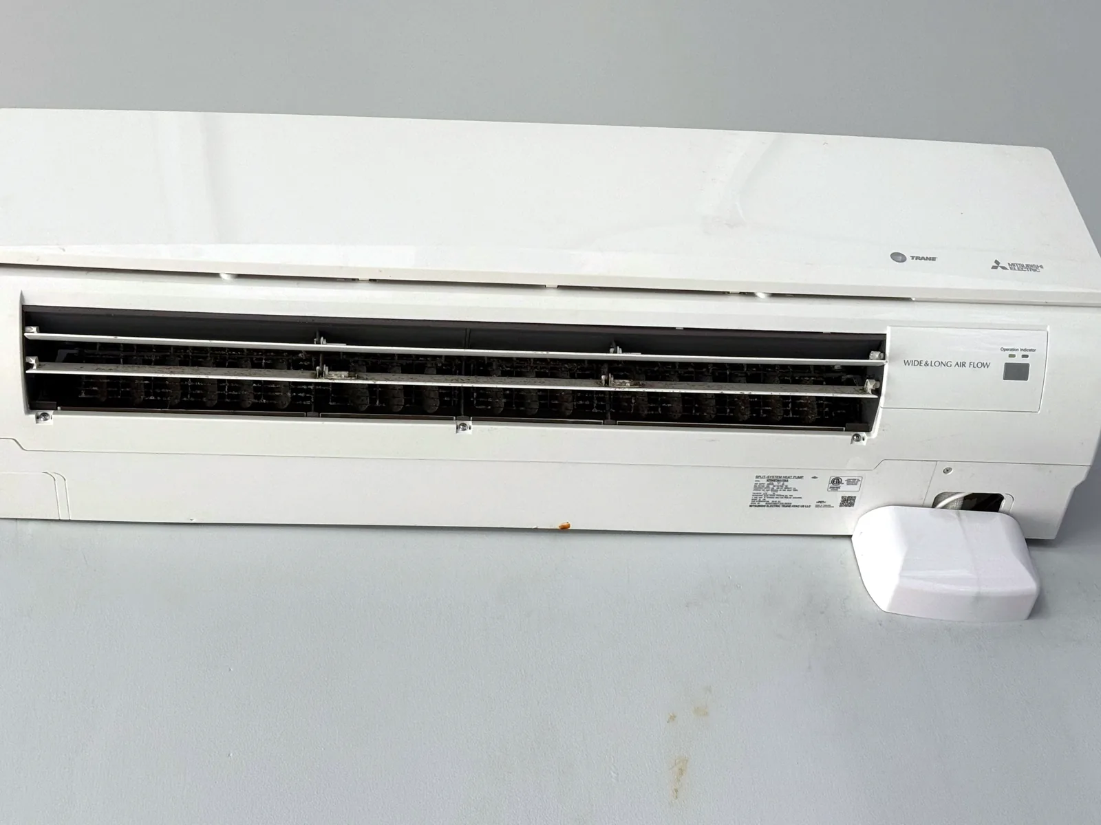 Ductless mini-split head, service visit