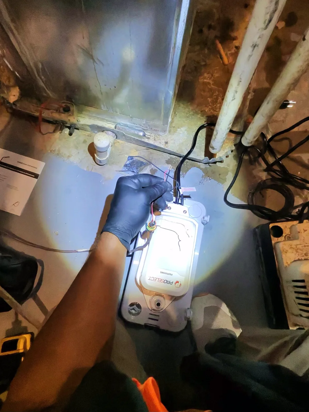 Installing a new condensate pump